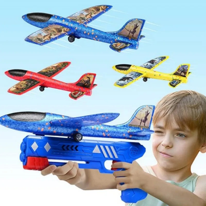 Brinquedo Catapult Plane para crianças, lançamento estilo arma, artilheiro, presentes de aniversário e Natal para meninos