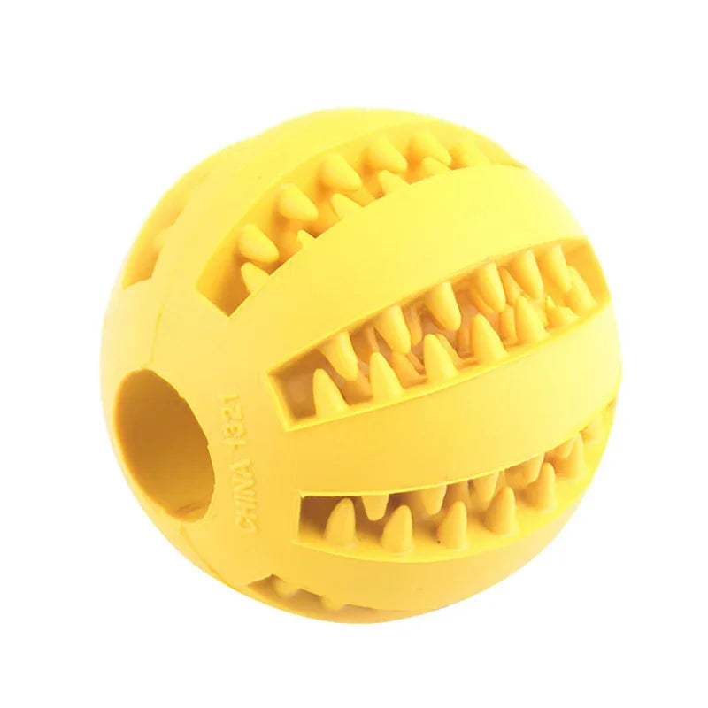 Dog Ball Toys para cães pequenos Interactive Elasticity Puppy Chew Toy Tooth Cleaning Borracha Food Ball Toy Pet Stuff Acessórios