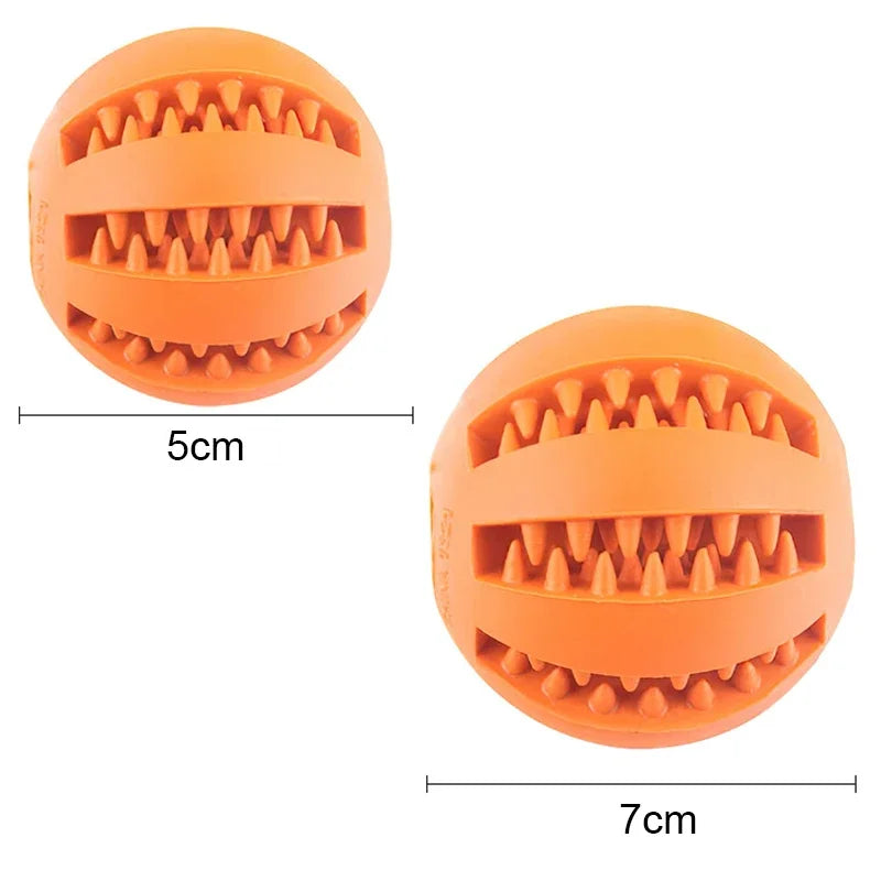 Dog Ball Toys para cães pequenos Interactive Elasticity Puppy Chew Toy Tooth Cleaning Borracha Food Ball Toy Pet Stuff Acessórios