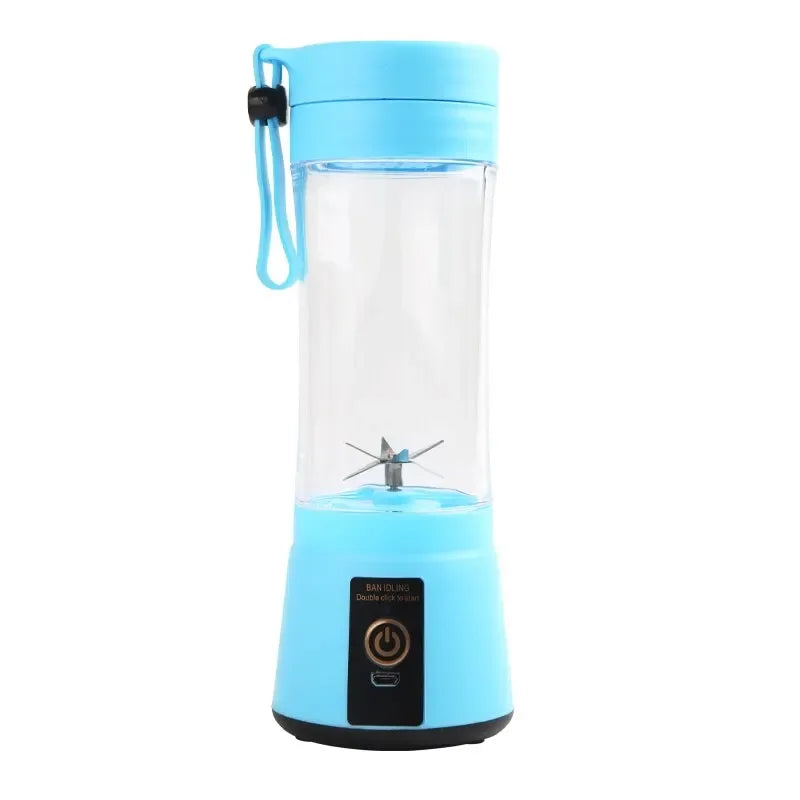 Liquidificadores elétricos portáteis de suco de frutas, verão pessoal, mini garrafa, casa, usb, 6 lâminas espremedor, copo máquina para cozinha