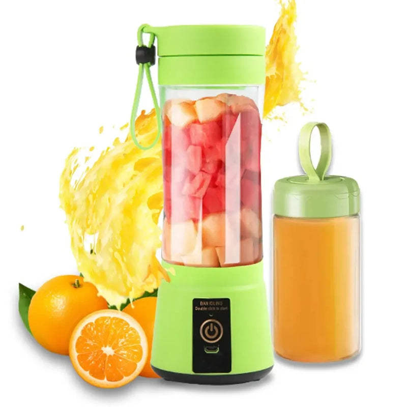 Liquidificadores elétricos portáteis de suco de frutas, verão pessoal, mini garrafa, casa, usb, 6 lâminas espremedor, copo máquina para cozinha