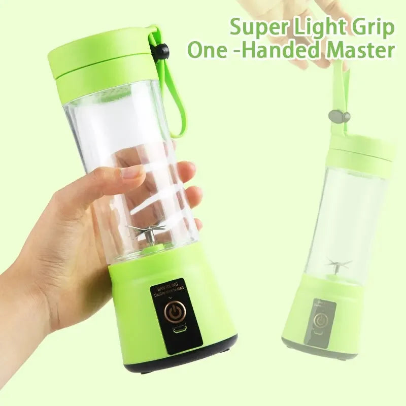 Liquidificadores elétricos portáteis de suco de frutas, verão pessoal, mini garrafa, casa, usb, 6 lâminas espremedor, copo máquina para cozinha